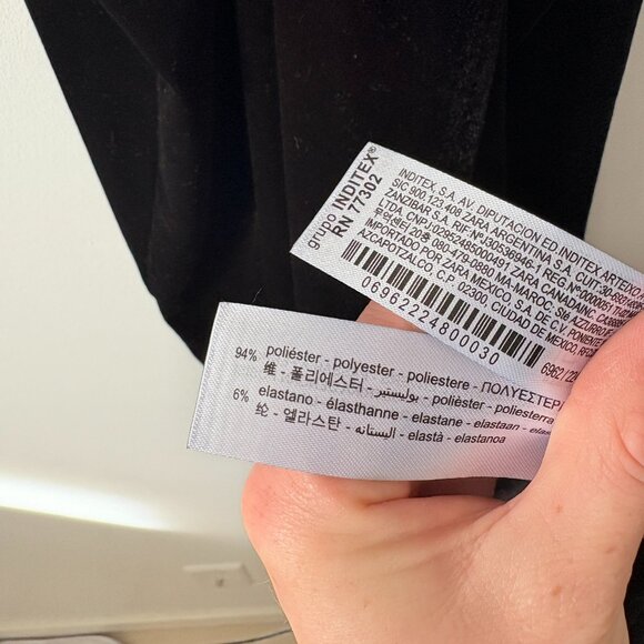 Zara Velvet Cut Out Midi Dress Black Blogger Fav Size Medium - Picture 8 of 8